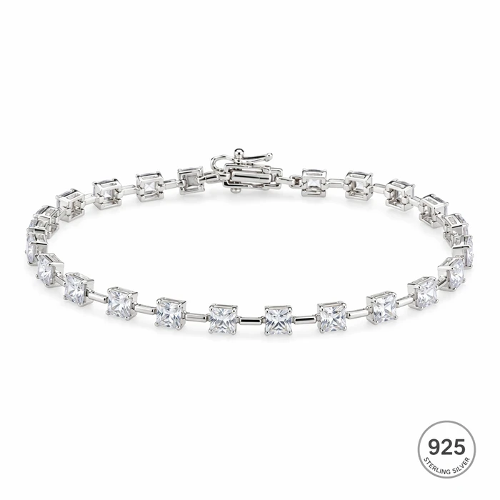 Princess Cut Tennis Bracelet