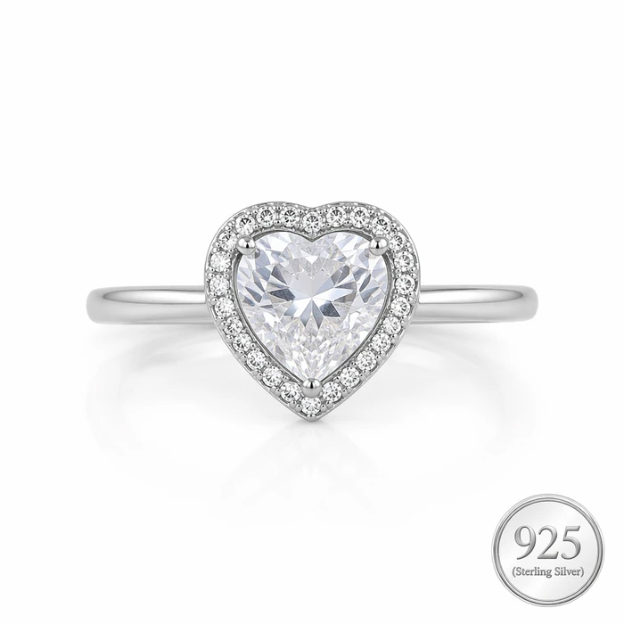 Heart Halo Ring