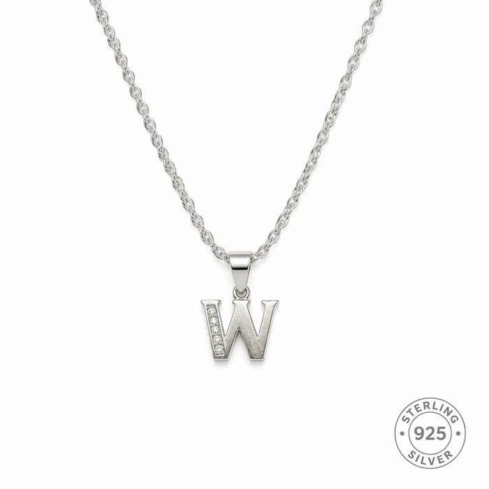 Initial W Necklace