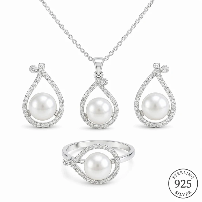 Teardrop Pearl Set