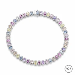 Pastel Halo Tennis Bracelet