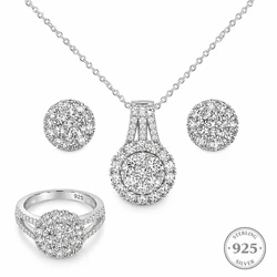 Pavé Halo Jewelry Set